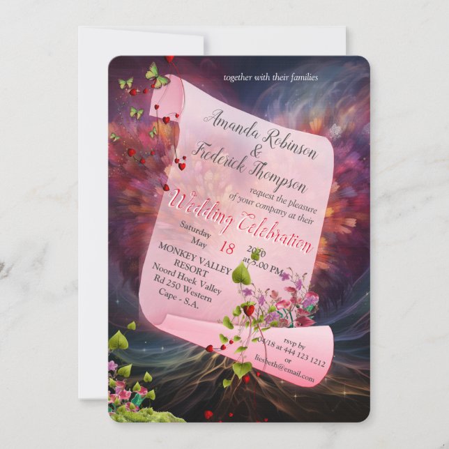 Fantasy Realms of Magic Scenery - inbjudan att utf (Framsida)