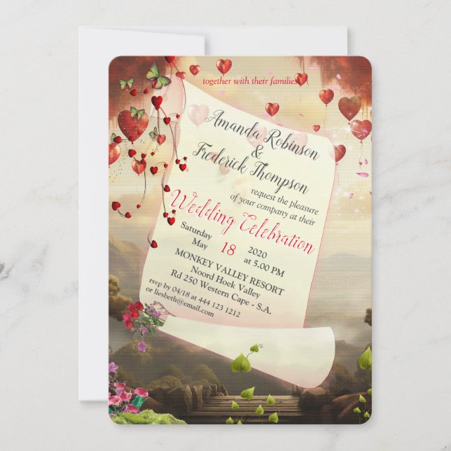 Fantasy Realms of Magic Scenery - inbjudan att utf (Framsida)