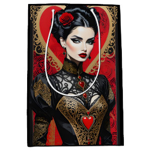 Fantasy Red and Black Goth Dam Gift Bag