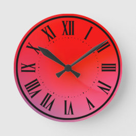 Fantasy Red Wall Clock Rund Klocka
