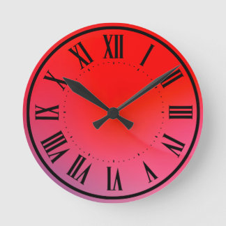 Fantasy Red Wall Clock Rund Klocka