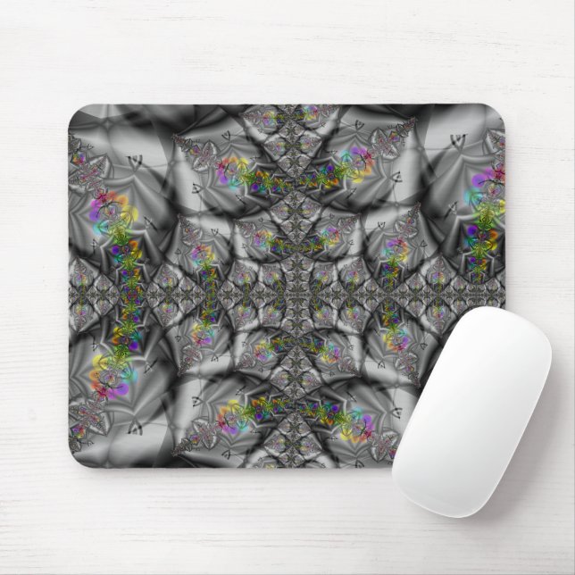 Fantasy | Regnbåge Fractal Art Musmatta (Med mus)