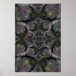 Fantasy Regnbåge Fractal Art Poster