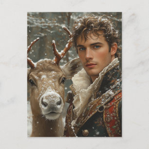 Fantasy renar och en stilig jul vykort