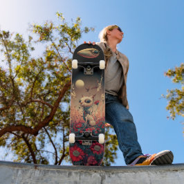 Fantasy robotic cat skateboard