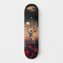 Fantasy robotic cat skateboard