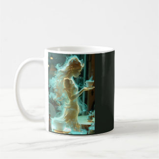 Fantasy Rök Konst Kvinna Glödande Kaffe Mugg