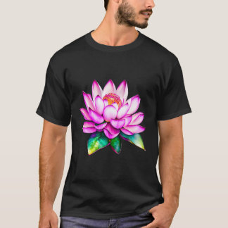 Fantasy Rosa Lotus Flower Shapes Mania T Shirt
