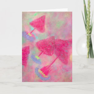 Fantasy Rosa Träd Greeting Card Kort