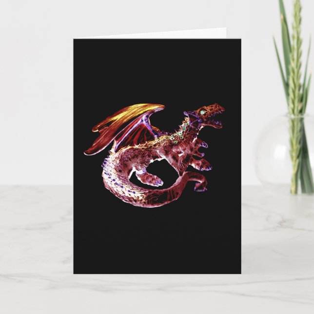 Fantasy Ruby Röda Drak Kort (Framsida)