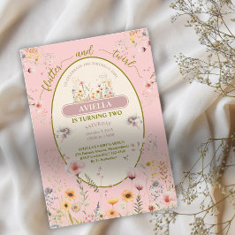 Fantasy sagoblomma flickors rosa inbjudan
