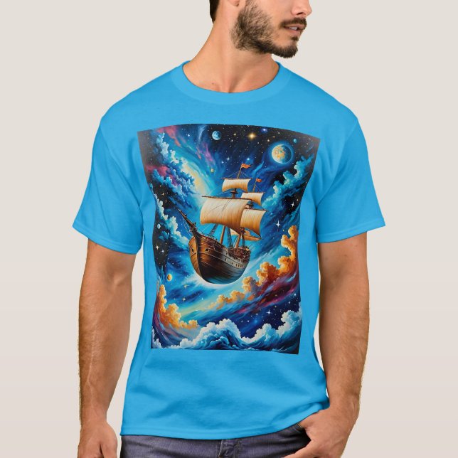 Fantasy Sailing Frakt in Space Tee (Framsida)