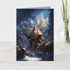 Fantasy Santa Nick-julkort Tack Kort