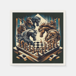 Fantasy Schack Riddare Festliga Cocktail Servetter