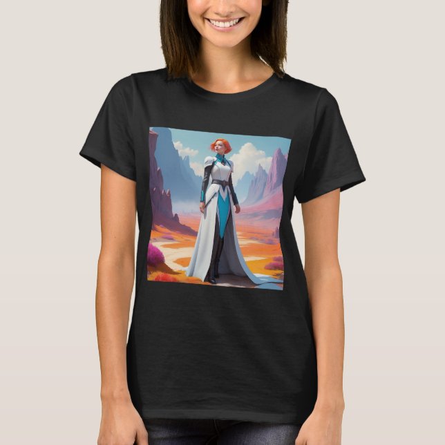 Fantasy Sci-Fi Art | Surreala landskap T Shirt (Framsida)