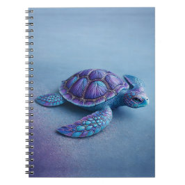 Fantasy Sea Turtle in Blue & Purple, Peaceful  Anteckningsbok