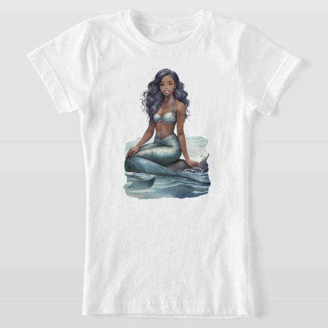 Fantasy Sjöjungfru Girl's T-Shirt (Laydown)