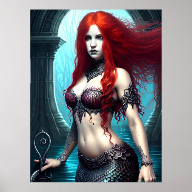 Fantasy-Sjöjungfru Poster (Framsidan)
