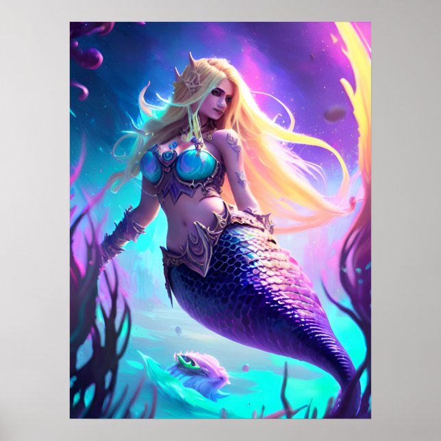 Fantasy-Sjöjungfru Poster (Framsidan)