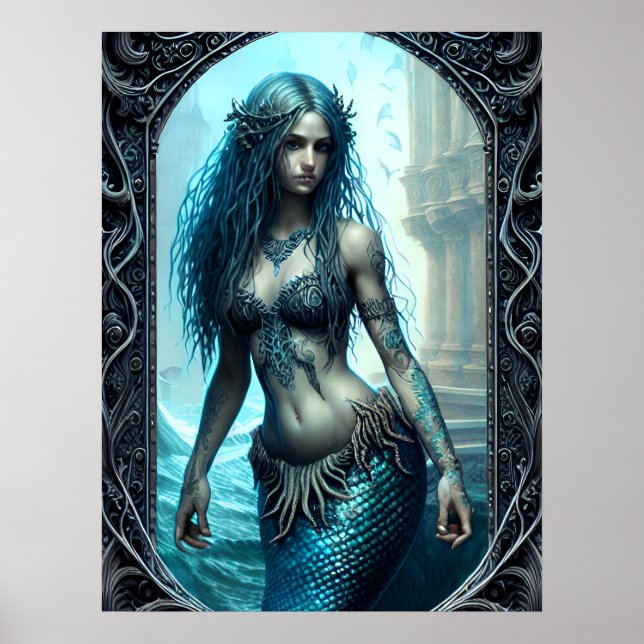 Fantasy-Sjöjungfru Poster (Framsidan)