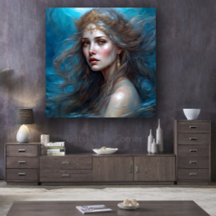 Fantasy Sjöjungfru Princess Canvastryck