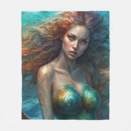 Fantasy Sjöjungfru Princess Fleecefilt