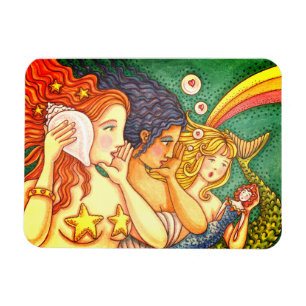 FANTASY SJÖJUNGFRU SISTERHOOD SHART WISDOMS MAGNET