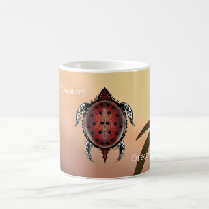 Fantasy Sköldpadda Tatuering Kaffemugg