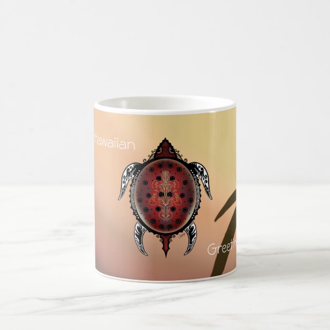 Fantasy Sköldpadda Tatuering Kaffemugg (Center)