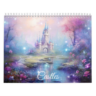 Fantasy slott i abstrakt stil kalender