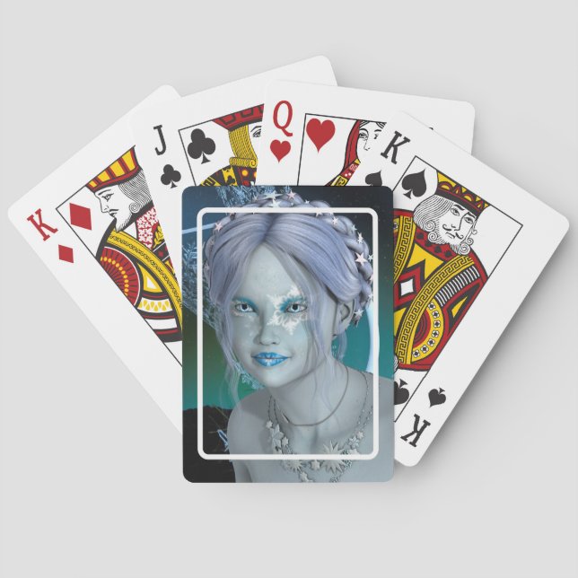 Fantasy Snö Få Spel Kort (Baksidan)