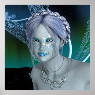 Fantasy Snö Fairy Poster