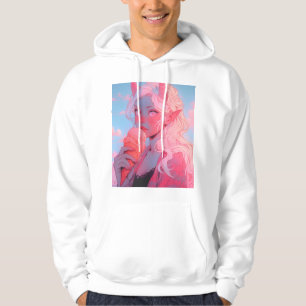 Fantasy Soft Rosa Ice Cream Anime Girl Hoodie