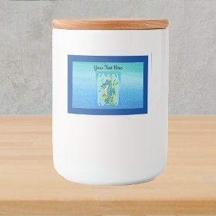 Fantasy Söt Aqua Blue Sea Dragon Sjögräs Bubble Mat Etiketter