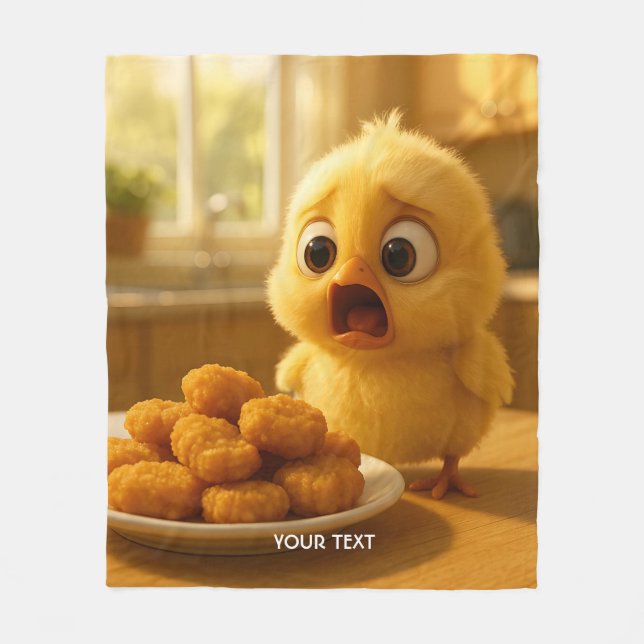 Fantasy Söt Chicken Nuggets Baby Fleecefilt (Framsidan)