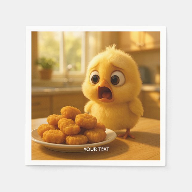Fantasy Söt Chicken Nuggets Baby Pappersservett (Framsidan)
