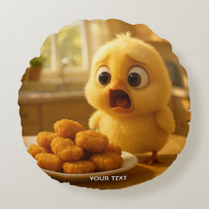 Fantasy Söt Chicken Nuggets Baby Rund Kudde