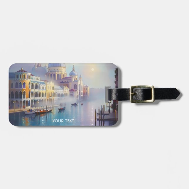 Fantasy Söt Dimmig Venedig Morgon Bagagebricka (Horisontell Framsida)