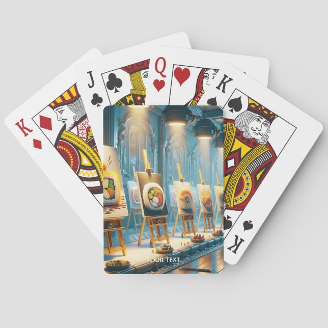 Fantasy Söt Fantasy Sushi Konst Casinokort (Baksidan)