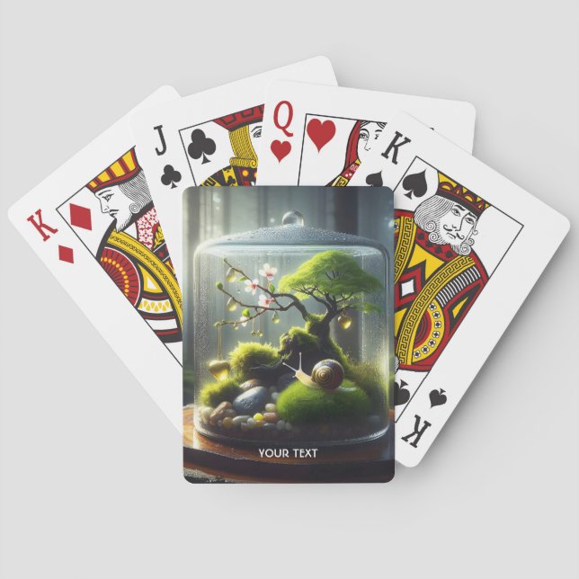 Fantasy Söt  Flaska Sakura Snigel Casinokort (Baksidan)