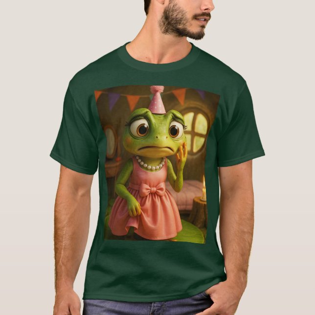 Fantasy Söt Groda Flickfest T Shirt (Framsida)
