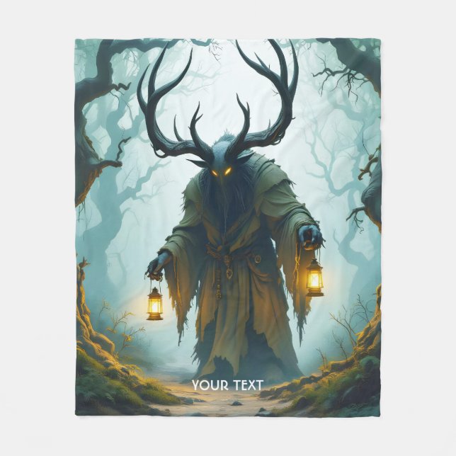 Fantasy Söt Kolossal Skuggig Behemoth Fleecefilt (Framsidan)
