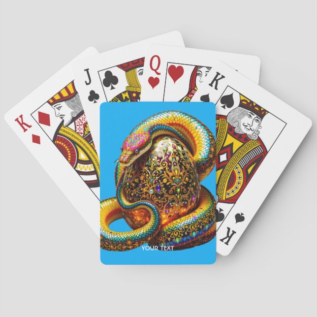 Fantasy Söt Orm Egg Vibrerande Casinokort (Baksidan)