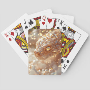 Fantasy Söt Pastell Rosa Orm Casinokort