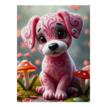 Fantasy söt Puppy Art