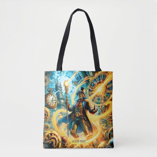 Fantasy Söt Steampunk Tidsmagi Tygkasse (Framsida)