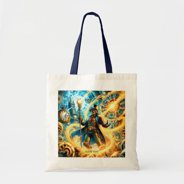 Fantasy Söt Steampunk Tidsmagi Tygkasse (Framsidan)