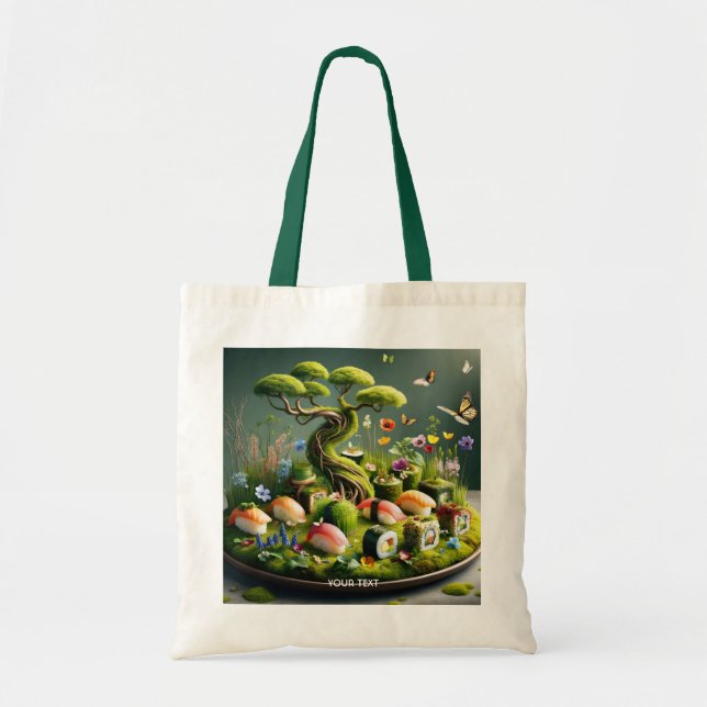 Fantasy Söt Sushi Japansk Landskap Tygkasse (Framsidan)