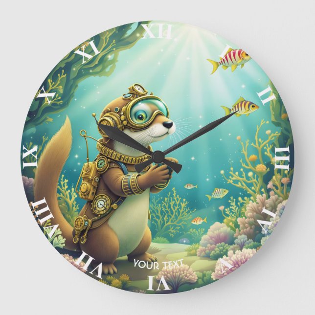 Fantasy Söt utter Steampunk dräkt Stor Klocka (Framsida)