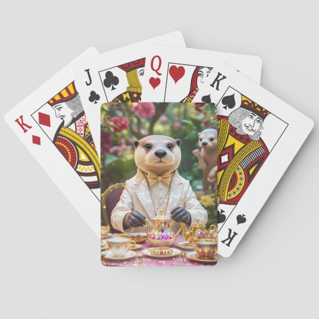 Fantasy Söt utter teparty Casinokort (Baksidan)